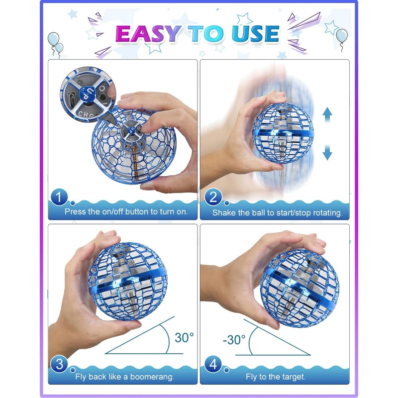 Magic Flying Orb Ball with Lig - Drone Kit Tricopter 评论和价格